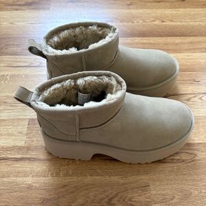 UGG Classic Ultra Mini New Heights Suede Platform Boots